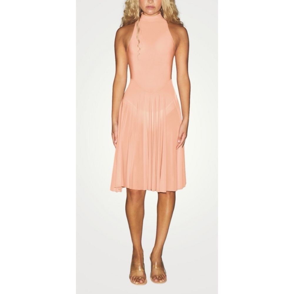 Skims Milky Sheer High Neck Midi Dress